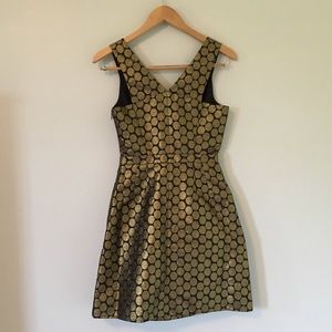 J. Crew Factory Dresses - Gold Dot Jacquard Dress J. Crew Factory Dresses - Gold Dot Jacquard Dress